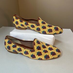 Vintage ZALO Knit Tapestry Shoes Loafers Size 10M